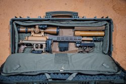 Die Repetierbüchsen Haenel HLR Basic in 6,5 Creedmoor und HLR Pro in .308 Winchester im Test Haenel HLR Pro Compact in .308 Winchester zusammengeklappt im Futteral.