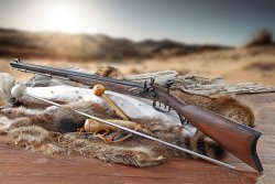 Investarms Hawken Rifles − mit den Waffen von ARTAX Vorderlader Germany auf dem Schießstand Hawken Edition Black