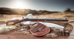 Investarms Hawken Rifles − mit den Waffen von ARTAX Vorderlader Germany auf dem Schießstand Vorderlader Hawken Rifle 120B