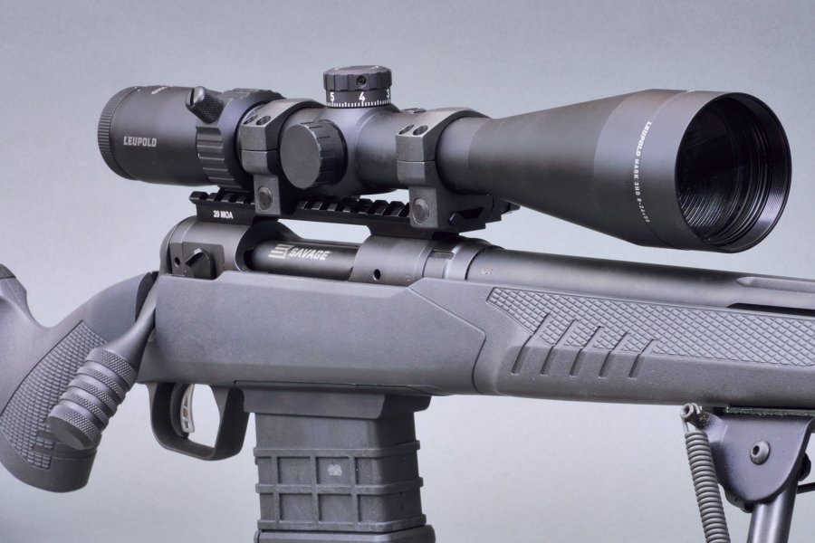 Newcomer mit Qualitäten – Savage 110 Tactical im neuen Gewehrkaliber 6 mm ARC Das Leupold Mark 3 HD-Zielfernrohr 8-24x50