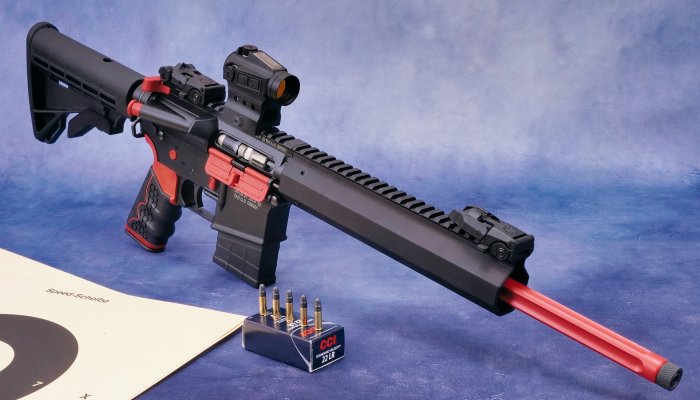 Tippmann Arms: Test: Tippmann Arms M4-22 Redline in .22 Long Rifle - ein auffällig designter KK-Selbstlader im AR-15 Stil aus USA