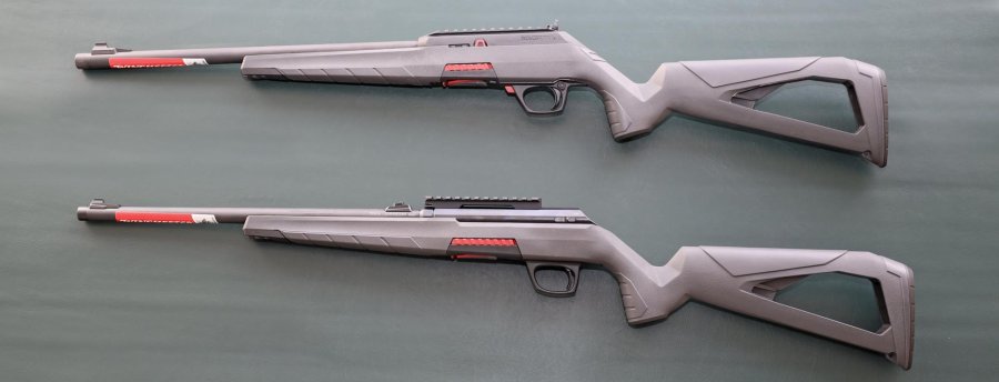 Winchester Xpert und Wildcat in .22 l.r.: Repetier- und Selbstladebüchse im Test Winchester-Selbstlader Wildcat (oben) und Winchester-Repetierer Xpert (unten).