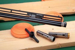 VISIER-Test der Beretta A400 Xcel Multitarget. Detailansicht der einstellbaren Visierschiene bei der Beretta A400 Xcel Multitarget.
