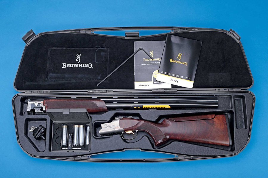 Test: Beretta Sporting-Flinten im Vergleich mit Blaser und Browning Sporting-Flinte Browning B 725 Sporter Adjustable im Koffer mit Wechsel-Chokes und Zubehör