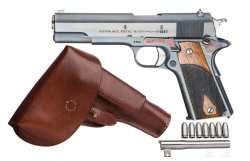 Hermann Historica Auktion vom 26.-30. Juni 2023: Ausblick auf die spannendsten Waffen Kongsberg M1914-Pistole in .45 ACP.