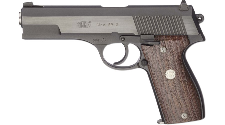 Minigun PP10 9 mm Luger-Pistole.