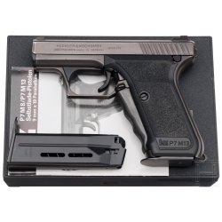 Schnäppchenjagd bei Auktionen für Sammlerwaffen: Was ist der Nachverkauf bei Hermann Historica und wie funktioniert er? Heckler & Koch, Mod. P7 M13 mit Box.