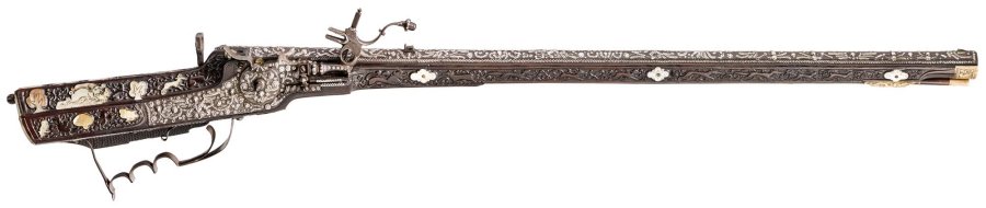 Hermann Historica in München – Porträt eines außergewöhnlichen Museums auf Zeit Prunk-Radschlossbüchse Kaiser Ferdinand III. von Österreich.