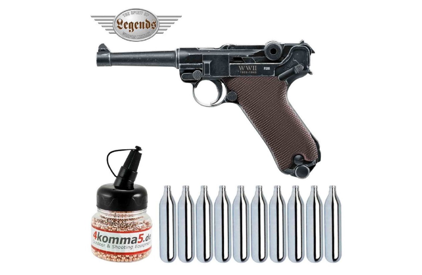 Legends - historische Waffen frei ab 18 Jahren Legends P08 Set