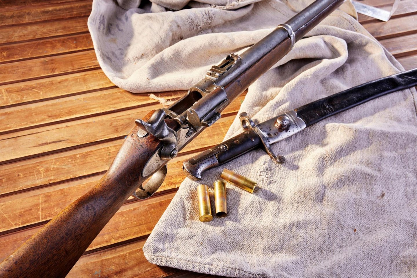 Snider-Gewehre: Britische Gewehre mit Snider-Klappenverschluss – Geschichte und Technik der Waffe Snider-Gewehr mit Bajonett.