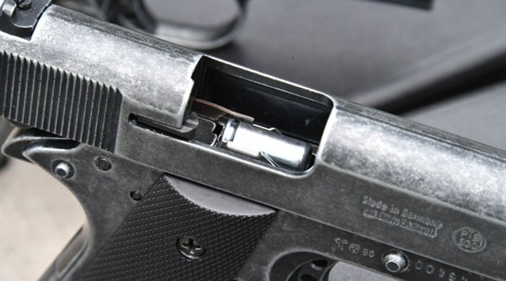 Patronenlager der ME 1911 Schreckschusspistole