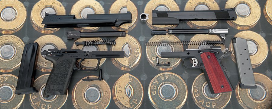 Longslide-Pistolen in .45 ACP – Heckler & Koch USP Elite Heckler & Koch USP Elite und Les Baer Premier 2