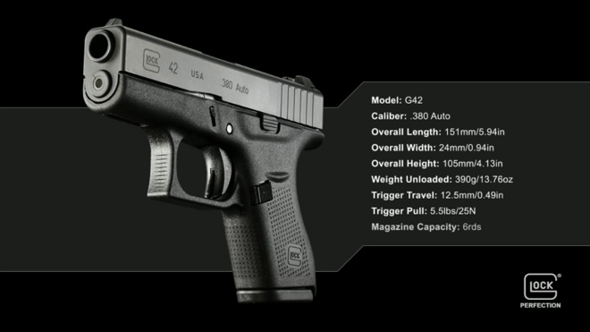 glock: Neue GLOCK 42 in 9 mm "kurz" sprich .380 ACP