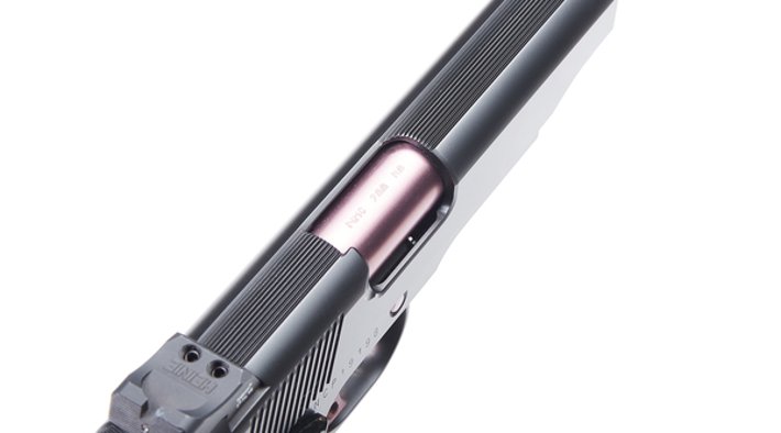 Oberseite des Schlittens mit Fischhaut an der Pistole Lady Hawk 2.0 von Nighthawk Custom