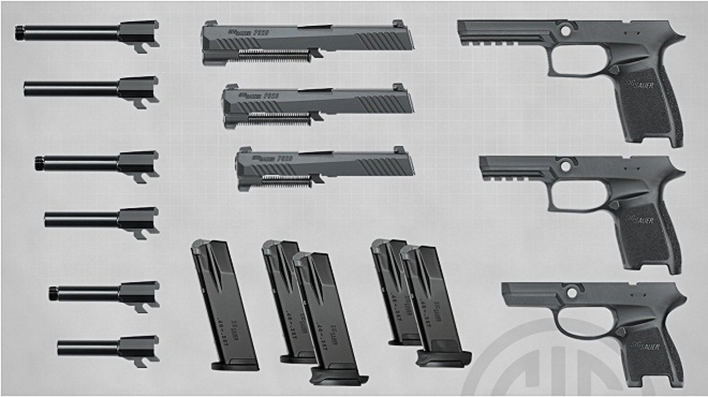 Alle Größen der Pistole SIG SAUER P320 