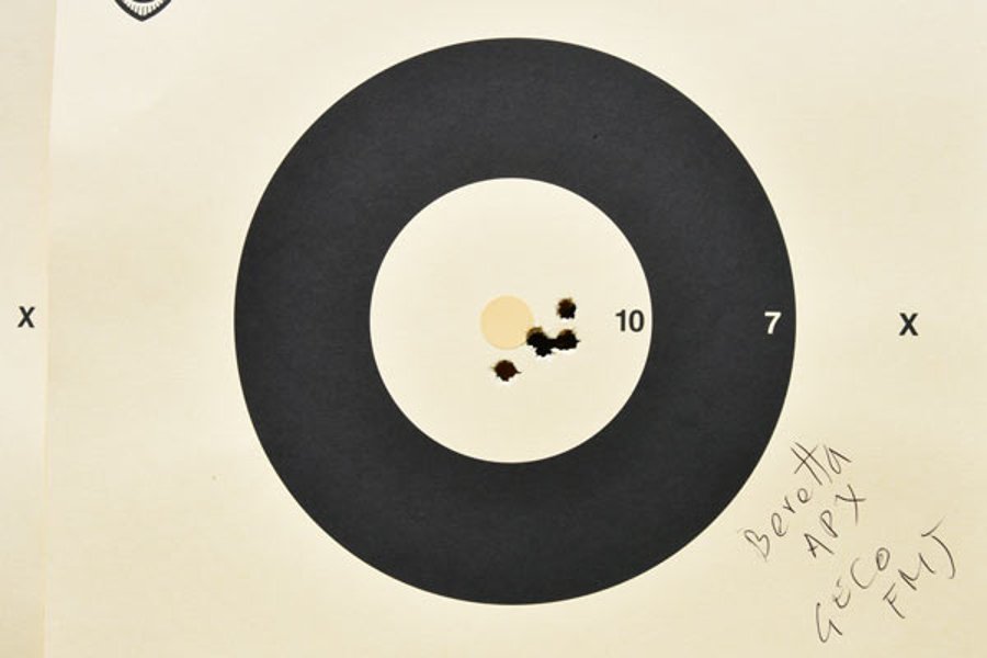Test & Technik: Beretta APX in 9 mm Luger Streukreis der BEretta APX Pistole