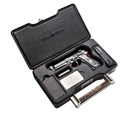Beretta Fusion Black Pistolen-Sondermodell Koffer aus Leder und Karbonfaser der Beretta Fusion Black