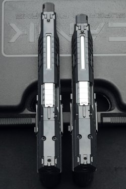 Striker Fire Action-Pistolen im Test: Canik Mete SFX/SFT Pro im Kaliber 9 mm Luger Die beiden Canik Mete Pro-Modelle.