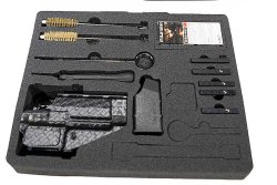 Test: Die preisgünstige Ganzstahlpistole Canik SFx Rival-S hat für den IPSC-Schützen einiges zu bieten... Zum Lieferumfang der Canik SFx Rival-S gehören u.a. auch ein Holster, Reinigungsgerät, ein Magazinlader, ein Splinttreiber zum Wechseln der Griffrücken sowie 5 Adapterplatten.