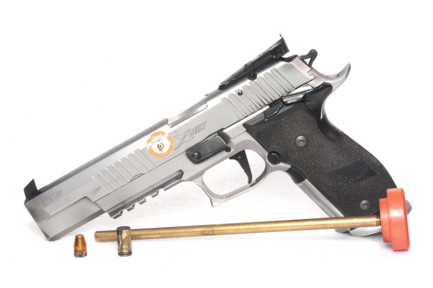 Experiment: Was passiert bei Schüssen aus einem aufgebauchten Lauf? Wir wagen den Versuch! SIG Sauer P226 X-Six mit steckendem Geschoss und pulverloser Hülse