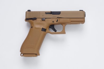 GLOCK 19 MHS Pistole im Praxistest Rechte Seite der GLOCK 19 MHS Dienstpistole