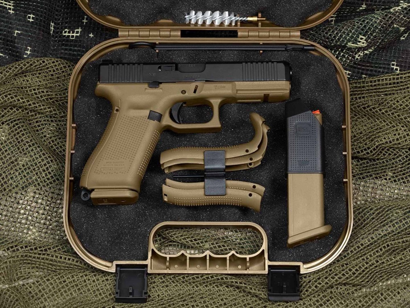 GLOCK 17 Gen5 FR Coyote: Pistole der französischen Streitkräfte nun auch für Zivilisten verfügbar Die G17 Gen5 FR Coyote von GLOCK.