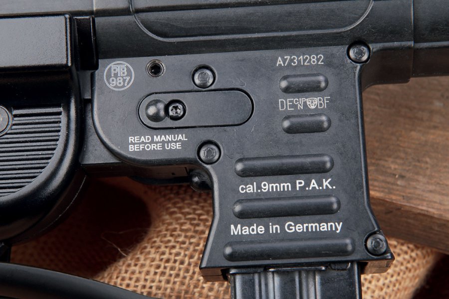 GSG MP 40 in 9 mm P.A.K.: Details Detailansicht Schreckschusswaffe