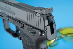 Test: Heckler & Koch USP Elite im Kaliber .45 ACP Die Visierung der Heckler & Koch USP Elite