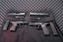 Test & Technik: Heckler & Koch SFP9 OR und SK Selbstladepistolen Selbstladepistolen HK SFP9 OR und SK in Einzelteile zerlegt
