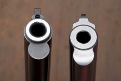 Revolvergleich: Korth National Standard vs. Smith & Wesson M686 International Lauf der Revolver Korth und S&W im Vergleich
