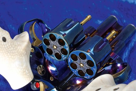 Test und Video: Korth Twin Classic Revolver – wie schießt sich der Doppelrevolver? Ausgeschwenkte Trommeln des Korth Twin Classic Cerberus