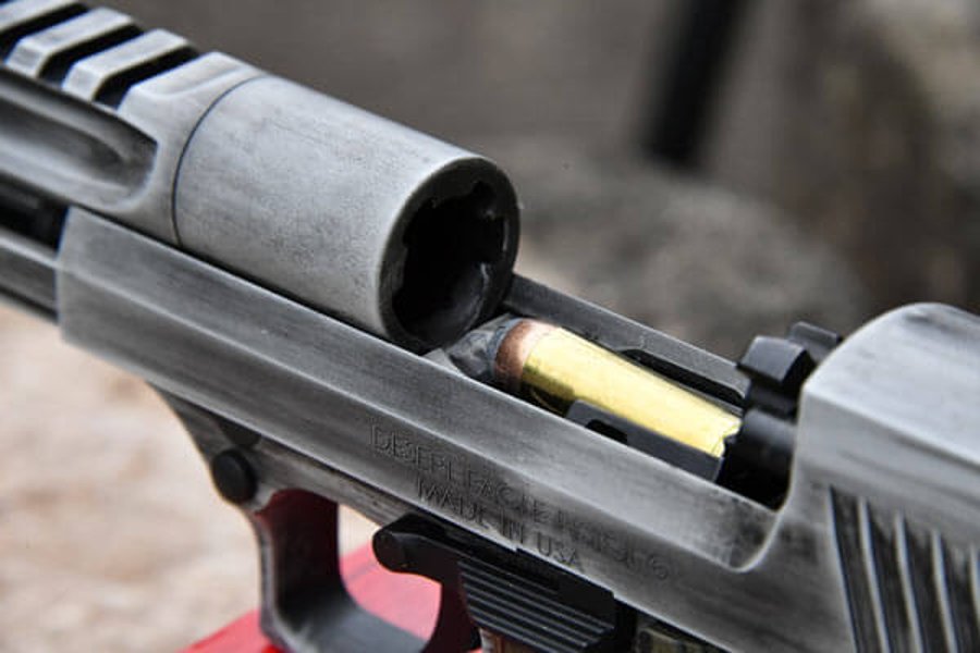 Magnum Research Desert Eagle WMD im Test Patronenlager der Desert Eagle WMD