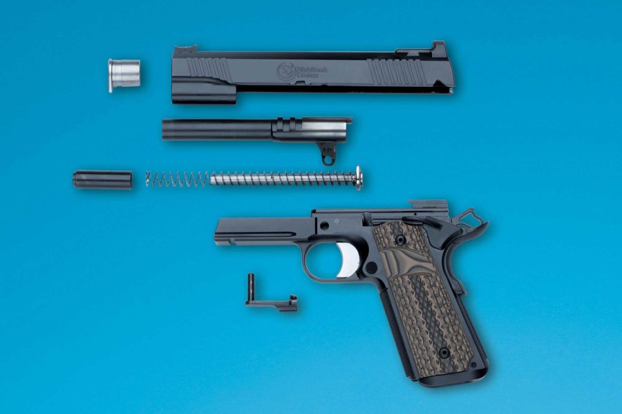 Test: Nighthawk Custom Chris Costa Recon Pistole Die Nighthawk Custom Chris Costa Recon zerlegt in ihre Einzelteile