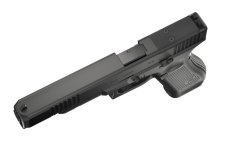 Produktvorstellung: Die neue GLOCK G17 L Gen5 MOS feiert Premiere auf dem NRA-Jahrestreffen 2024 in Dallas Blick auf die Oberseite des Longslide der GLOCK G17L Gen5 MOS.