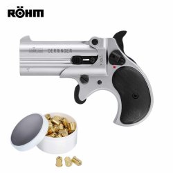 Teil 2: Schreckschusswaffen für Silvester – diese Waffen eignen sich für den Jahreswechsel Der Röhm RG Derringer in vernickelter Ausführung.