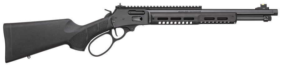 Neue Smith & Wesson M&P Metal Compact Serie, drei klassische Revolver "No Lock" und UHR 1854 Stealth Hunter S&W-Unterhebelrepetierbüchse Stealth Hunter.