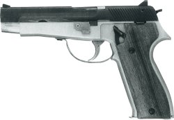 SIG Sauer P220 X-Six Skeleton − skelettierte Ganzstahl-Sportpistole Prototyp der SIG P220