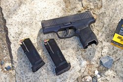Live Shooting: Die neue SIG Sauer P365 im Praxistest SIG Sauer P365 subkompakte Pistole mit Standardmagazin und überlangem Magazin