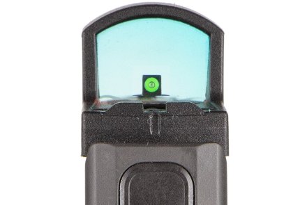 Die neue SIG Sauer P365X ROMEOZero: Kompakt und mit guter Ausstattung für "concealed-carry" und Fangschuss Durchblick über die Visierung der P365X ROMEOZero.