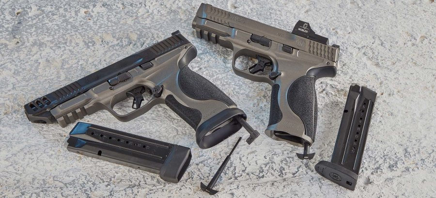 Voll im Trend: S & W-Pistolen Modellreihe M & P9 Kaliber 9 mm Luger mit Aluminium-Griffstück im Test S & W M & P9 Kaliber 9 mm Luger.