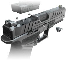 Springfield Armory bringt die Echelon auf den US-Markt und will damit den "neuen Standard für Dienstpistolen" setzen Dank des neuen variablen Interface-Systems (VIS) kann der Benutzer mehr als 30 Optiken ohne Grundplatte, direkt auf dem Schlitten montieren.