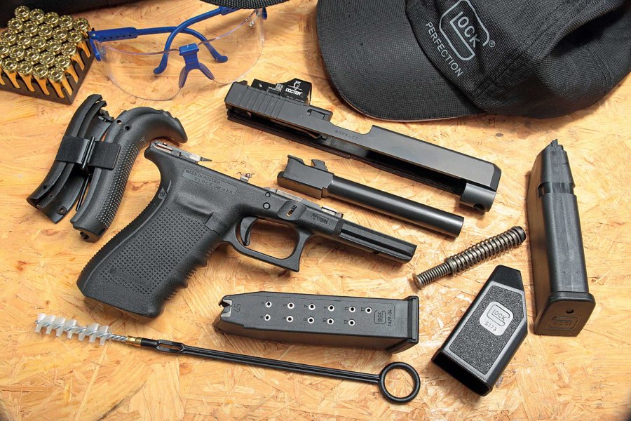 Test: GLOCK 41 M.O.S. im Kaliber .45 ACP Selbstladepistole GLOCK 41 M.O.S. zerlegt