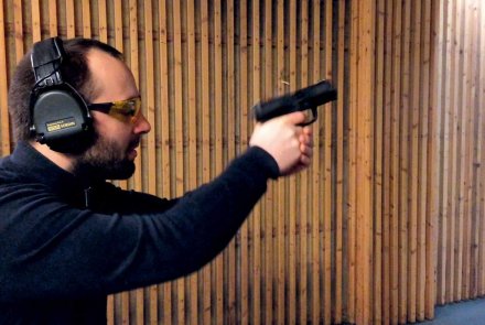 Test der Pistole WALTHER Creed Polymerpistole Walther Creed im Schießtest auf der Schießbahn