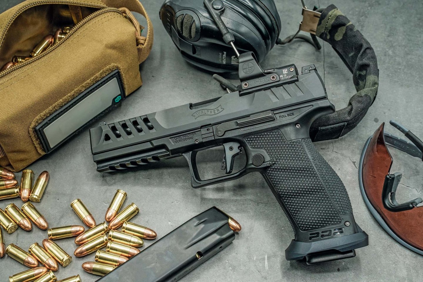 Hochgezüchtete Sportversion der standardmäßigen Polymerdienstpistole: Die Walther PDP Match.