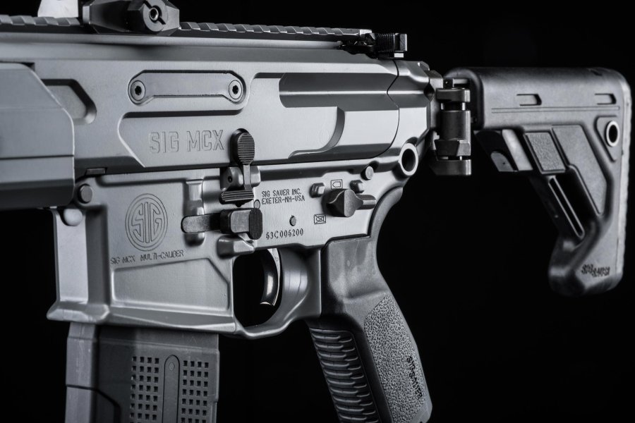 SIG Sauer MCX VIRTUS Selbstladebüchse für Profis Detailansicht der SIG Sauer MCX VIRTUS