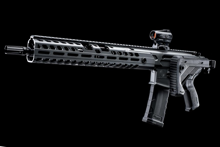 SIG Sauer MCX VIRTUS Selbstladebüchse für Profis Eingeklappter Schaft der SIG Sauer MCX VIRTUS