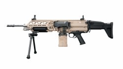 FN EVOLYS – Fabique Nationale stellt ultraleichtes Maschinengewehr vor Das FN EVOLYS 7.62 komplett von links.