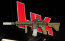 Heckler & Koch HK416 in RAL8000 Heckler & Koch HK416