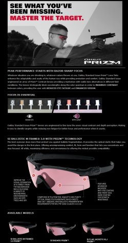 Oakley SI Prizm-Linse: Helle, konstrastreiche Sicht Oakley SI Prizm-Linse: Helle, konstrastreiche Sicht