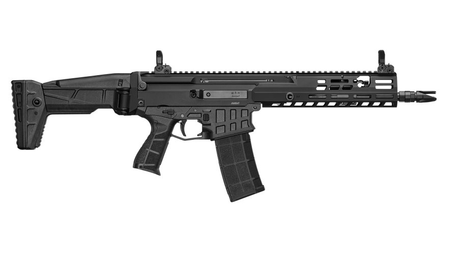 Česká Zbrojovka präsentiert die neue Sturmgewehr-Serie CZ BREN 3 samt passendem Grantwerfer CZ GL auf der EROSATORY 2024 in Paris Die 11-Zoll-Lauf-Variante des CZ BREN 3 in 5,56x45.